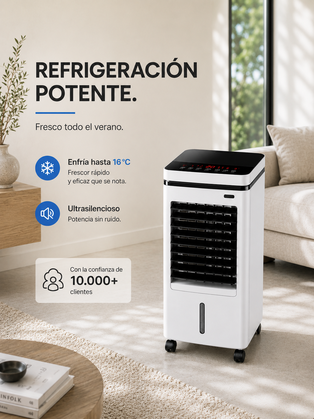 Frisoria Classic — Climatizador portátil con pantalla táctil