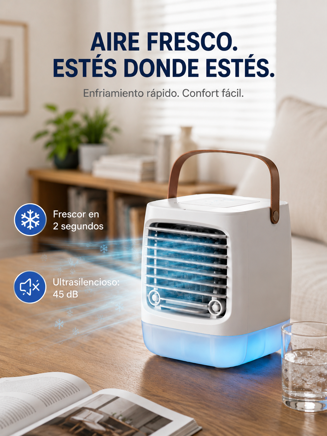 Frisoria Mini USB — Rafraîchisseur d'Air Silencieux Bureau