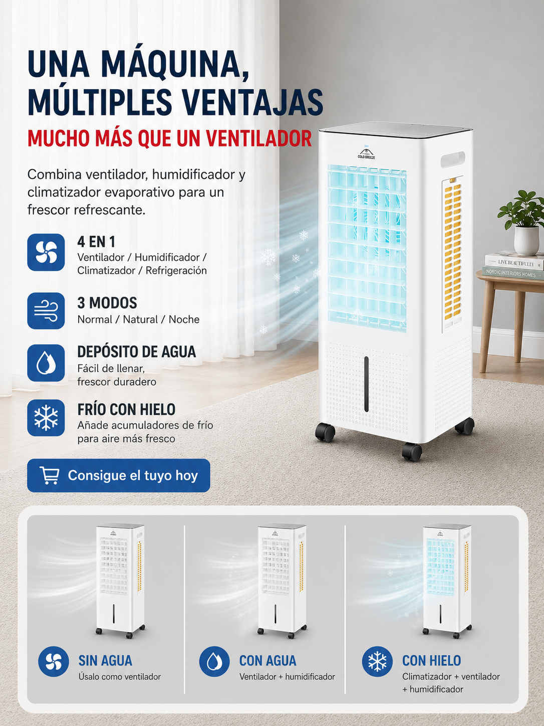 Frisoria Max — Climatiseur Portable Puissant 25 m²