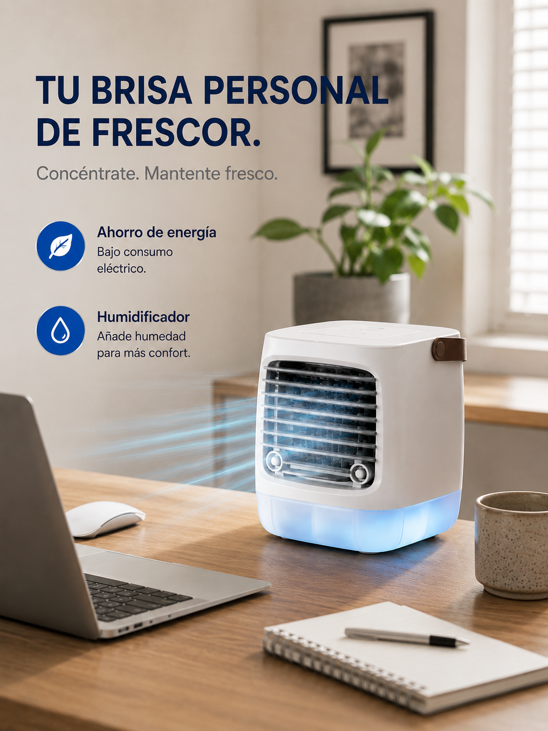 Frisoria Mini USB — Rafraîchisseur d'Air Silencieux Bureau