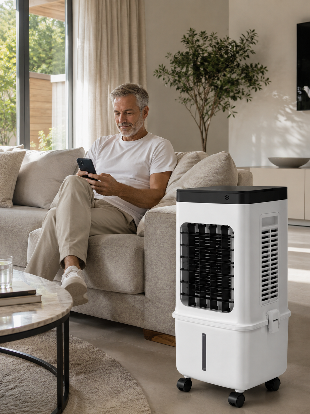 Frisoria Deluxe — Climatiseur Portable 4-en-1 avec Télécommande