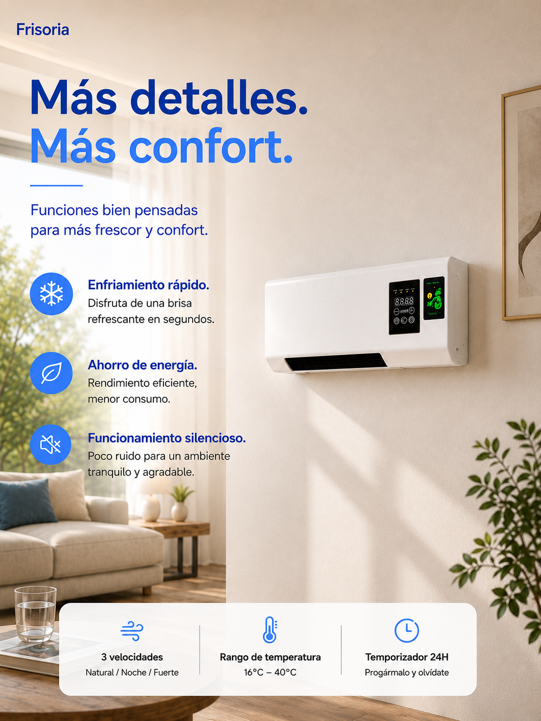 Frisoria Wall Pro — Climatiseur Mural Autonome à Installer